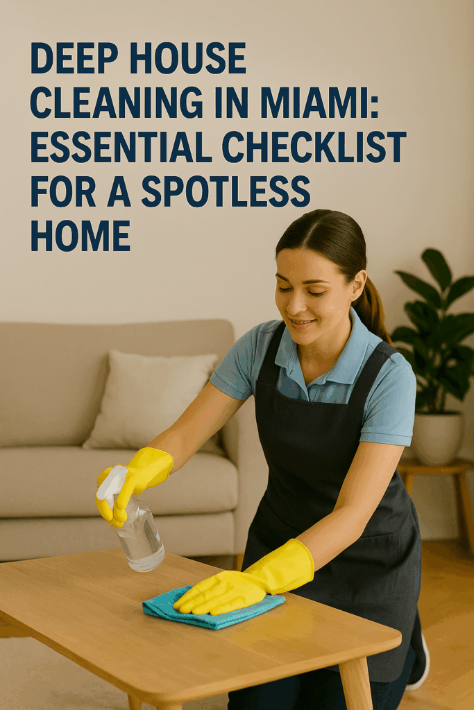 Deep House Cleaning in Miami Essential Checklist for a Spotless Home​